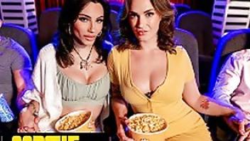 Oopsie big ass pawg siri dahl amp trans ariel demure ditch dates for public movie theatre sex redhead ariel