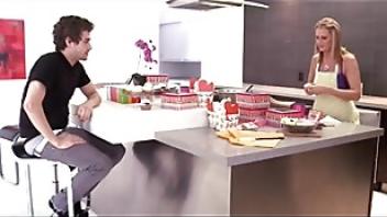 Big booty milf with natural tits bangs while baking swyyf curvy natural