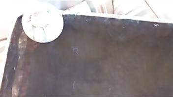 Stepmom is stuck under the ottomanyafh6wja boobs stepmom