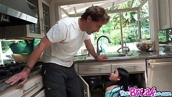 Big black cock drilling that wide spread asian pussy aniston spread